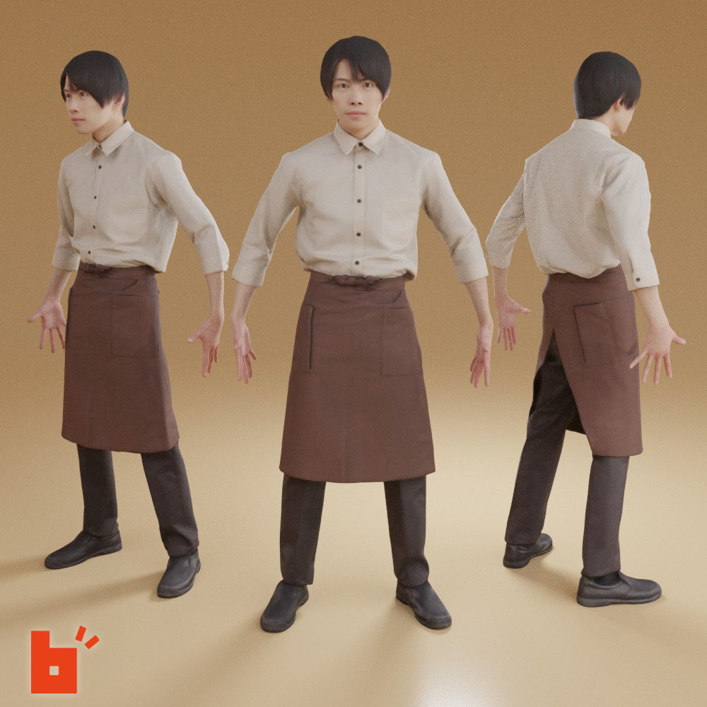 【3D人物】3Dモデル男性・Aポーズ・145_Kei