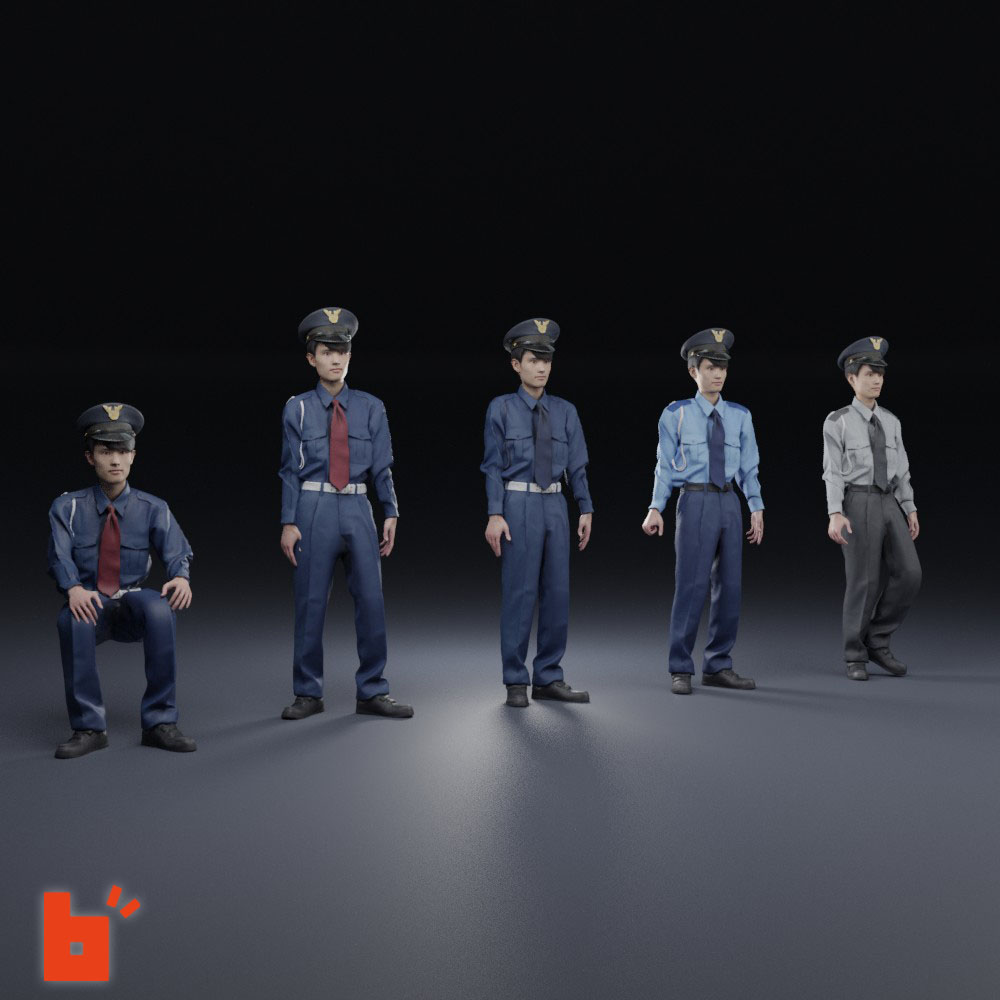 【3D人物】3Dモデル男性・Aポーズ・155_Toshi