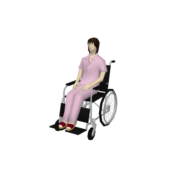 車椅子女性