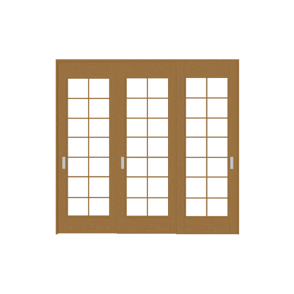 室内ﾄﾞｱ (引違 3枚)