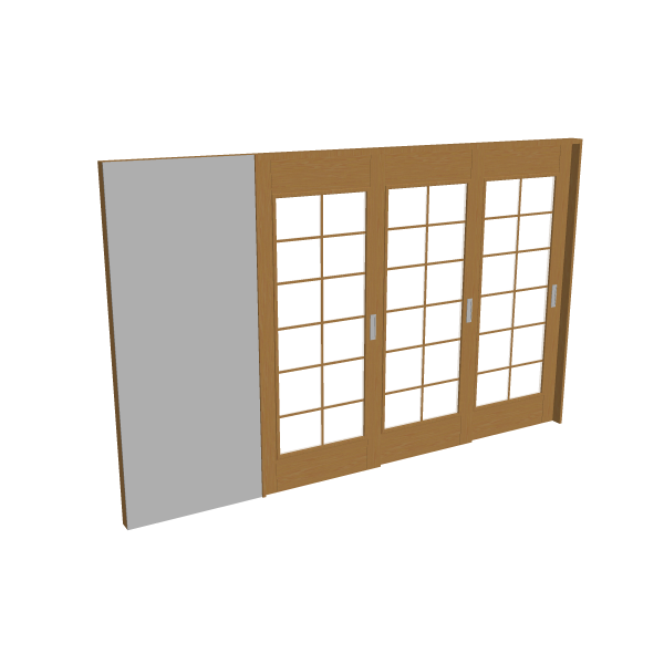 室内ﾄﾞｱ (片引戸 3枚)