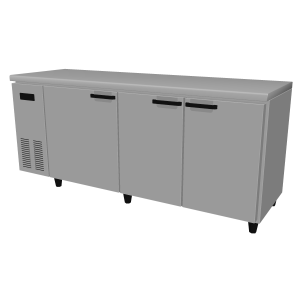 台下冷凍冷蔵庫 厨房機器 建築3DCG・CADデータ・テクスチャ素材